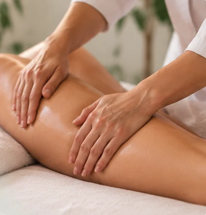 Massaggio linfodrenante alle gambe